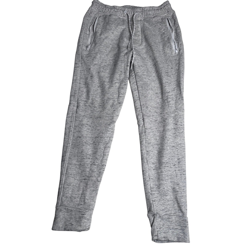 American Eagle Joggers Grey Zipper Pockets Tapered Sweatpants Small‎